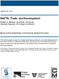 Cover page of NAFTA, Trade, and Development