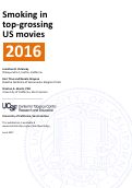 Cover page of Smoking in top-grossing US movies 2016