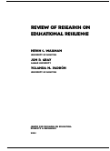 Cover page of Review of Research on Educational Resilience