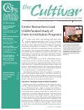Cover page of The Cultivar newslettter, Fall/Winter 2006