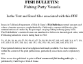 Cover page of Fish Bulletin. Fishing Party Vessels