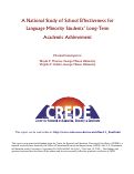 Cover page of A National Study of School Effectiveness for Language                                Minority Students' Long-Term Academic Achievement