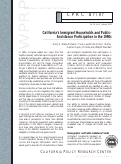 Cover page of California’s Immigrant Households and Public-Assistance Participation in the 1990s - Policy Brief