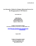 Cover page of An Alternative Method to Estimate Balancing Factors for the Disaggregation of OD Matrices