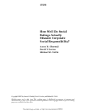 Cover page of How Well do Social Ratings Actually Measure Corporate Social Responsibility?