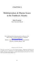 Cover page of Multilateralism and International Ocean-Resources Law:  Chapter 10.  Multilateralism and Marine Issues in the Southeast Atlantic
