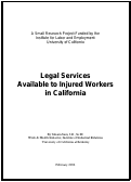 Cover page of Legal Services Available to Injured Workers in California