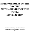 Cover page of Siphonophores of the Pacific with a Review of the World Distribution