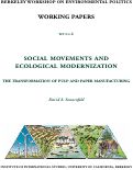 Cover page of Social Movements and Ecological Modernization: The Transformation of Pulp and Paper Manufacturing