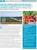 Cover page of Organic Mixed Production Blocks for Direct Markets on California's Central Coast: A Guide for Beginning Specialty Crop Growers