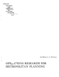 Cover page of Operations Research for Metropolitan Planning