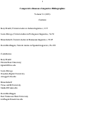 Cover page of Comparative Romance Linguistics Bibliographies Volume 71 (2023)