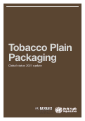 Cover page of Tobacco plain packaging: global status 2021 update