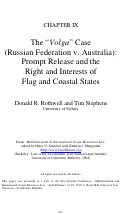 Cover page of Multilateralism and International Ocean-Resources Law:  Chapter 9.  The "Volga" Case (Russian Federation v. Australia):  Prompt Release and the Right and Interests of Flag and Coastal States