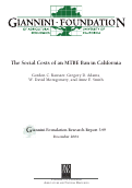 Cover page of The Social Costs of an MTBE Ban in California