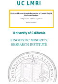 Cover page of Review of the Research on Instruction of Limited English Proficient Students: A Report to the California Legislature