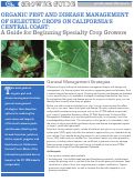 Cover page of Organic Pest and Disease Management of Selected Crops on California's Central Coast: A Guide for Beginning Specialty Crop Growers