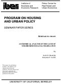 Cover page of An Empirical Analysis of the Cause of Neighborhood Racial Segregation