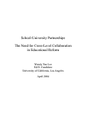 Cover page of The Need for Cross-Level Collaboration in Educational Reform