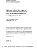 Cover page of Deployment Paths of ATIS: Impact on Commercial Vehicle Operations, Private Sector Providers and the Public Sector