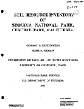 Cover page of Soil Resource Inventory of Sequoia National Park, Central Part, California