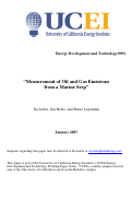 Cover page of Measurement of Oil and Gas Emissions from a Marine Seep