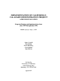 Cover page of Implementation of California's Cal-Learn Demonstration  Project, A Process Evaluation: Program Planning and  Implementation From June 1993 Through June 1996