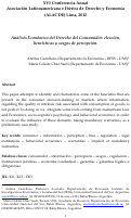 Cover page of Análisis Económico del Derecho del Consumidor: elección, heurísticas y sesgos de percepción.