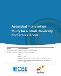Cover page of Acoustical Intervention Study for a Small University Conference Room