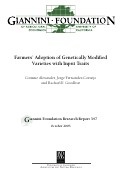 Cover page of Farmers’ Adoption of Genetically Modified Varieties with Input Traits