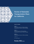 Cover page of Review of Statewide Transportation Plans for California