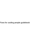 Cover page of Fans for cooling people guidebook