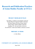 Cover page of Research and Publication Practices of Asian Studies Faculty at UCLA
