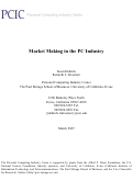 Cover page of Market Making in the PC Industry
