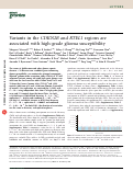 Cover page of Variants in the CDKN2B and RTEL1 regions are associated with high-grade glioma susceptibility