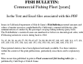 Cover page of Fish Bulletin. Commercial Fishing Fleet [years]