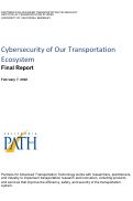 Cover page of Cybersecurity of Our Transportation Ecosystem