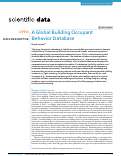 Cover page of A Global Building Occupant Behavior Database