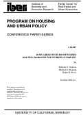 Cover page of Does a High Tech Boom Worsen Housing Problems for Working Families?