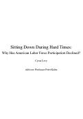 Cover page of Sitting Down During Hard Times: Why Has American Labor Force Participation Declined?