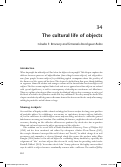 Cover page of The cultural life of objectsThe cultural life of objects