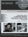 Cover page of Urban Teacher Retention Policy: A Research Brief