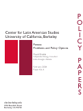 Cover page of Pemex: Problems and Policy Options