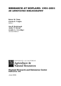 Cover page of Annotated Bibliography 1951-2001