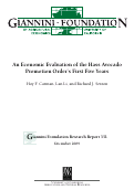 Cover page of An Economic Evaluation of the Hass Avocado Promotion Order’s First Five Years