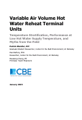 Cover page of Variable Air Volume Hot Water Reheat Terminal Units: Temperature Stratification, Performance at Low Hot Water Supply Temperature, and Myths from the Field