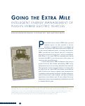 Cover page of Going the Extra Mile: Intelligent Energy Management of Plug-in Hybrid Electric Vehicles