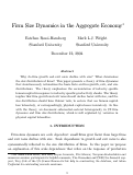 Cover page of Firm Size Dynamics in the Aggregate Economy