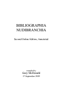 Cover page of Bibliographia Nudibranchia, second edition