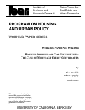 Cover page of Housing Subsidies and the Tax Code: The Case of Mortgage Credit Certificates